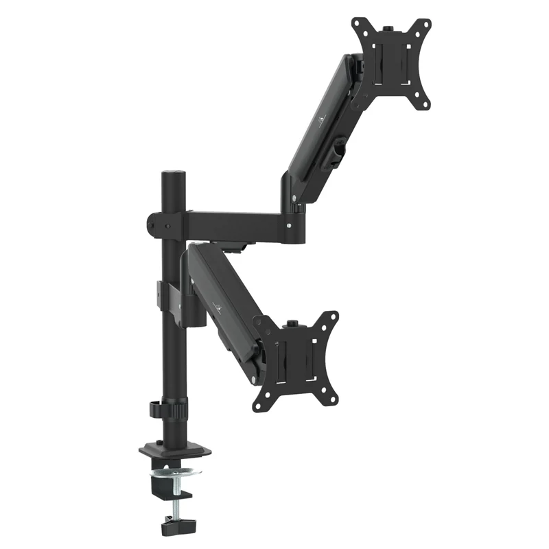 Maclean 2 monitor mount, gas spring, 17"-32", 2-10kg, black, MC-136