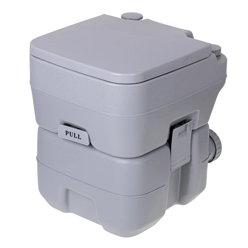 Portable Toilet Bucket 20L Travel Lid Flush Water Tank Camping Festival 115kg WC