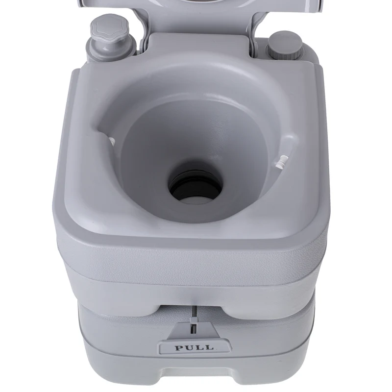 Portable Toilet Bucket 20L Travel Lid Flush Water Tank Camping Festival 115kg WC