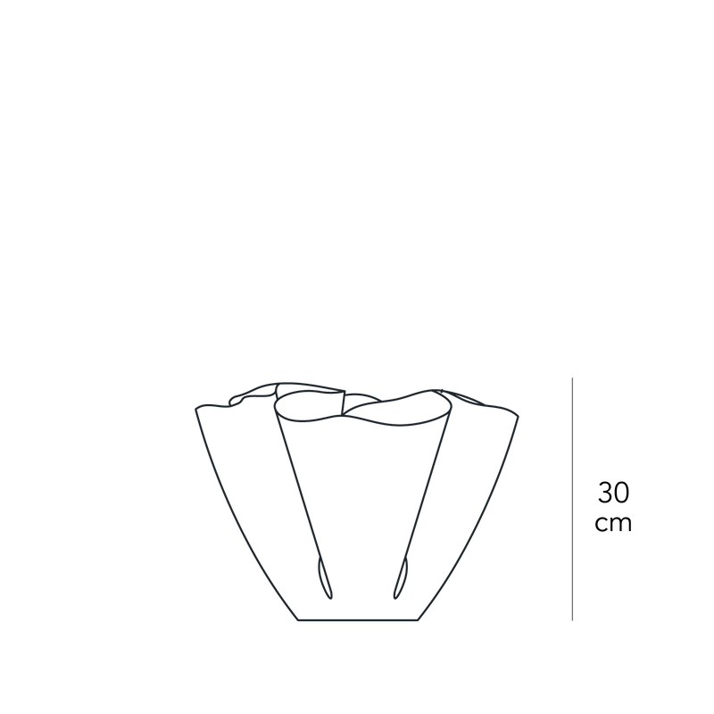 Glass Vase CARTOCCIO by Pietro Chiesa for FontanaArte