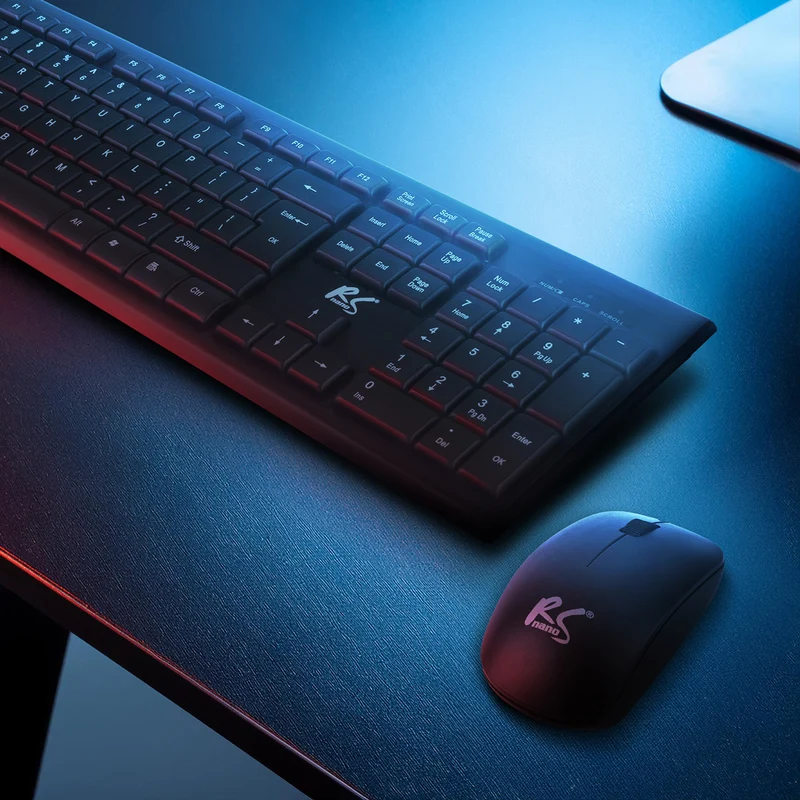 COMBO NanoRS wireless keyboard + mouse, RS580 + 2x AAA alkaline battery Varta Industrial