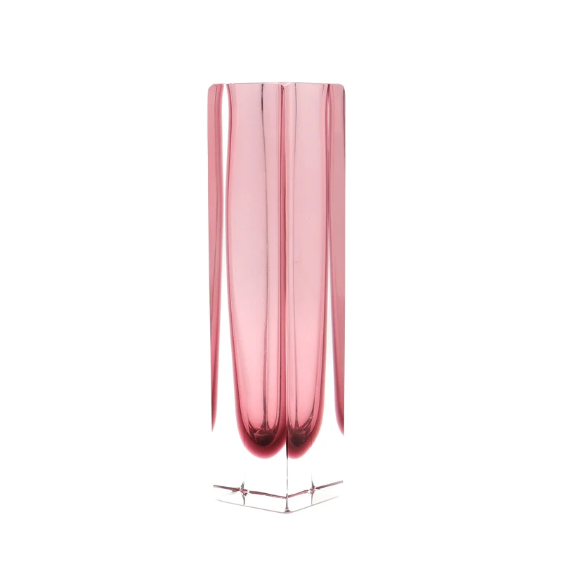 Murano Glass Vase SQUARE Amethyst by Alessandro Mandruzzato