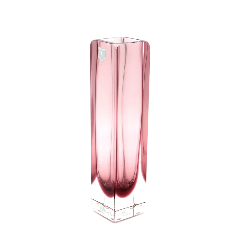 Murano Glass Vase SQUARE Amethyst by Alessandro Mandruzzato