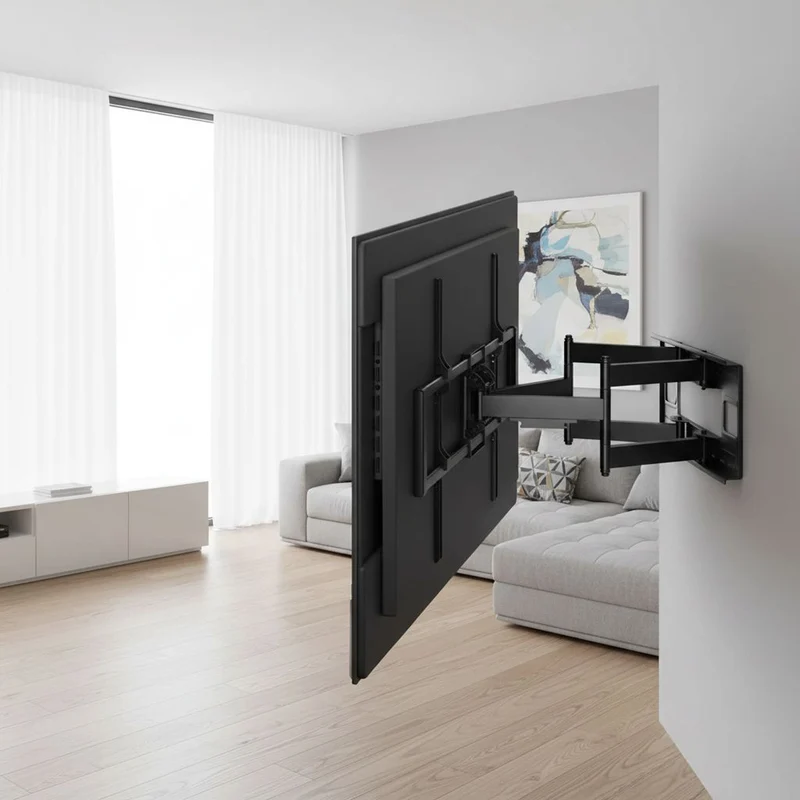 Maclean MC-482 TV Wall Mount Bracket for 60-120" Flat & Curved TVs up to 120kg Max. VESA 900x600 Swivel, Tilt and Rotate, Universal TV Mount TV Bracket
