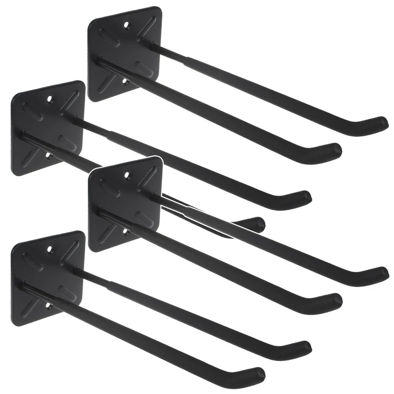 Maclean Set of 4 Wall Mounts for Tools, Wheels, Ladders, and Bicycles, Steel, Max. Load 70 kg, MC-436
