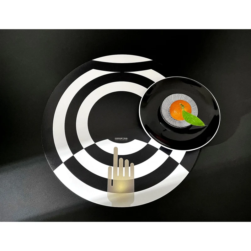 Vinyl Placemats CONCENTRICA Gold Hand by Valeria Eva Rossi