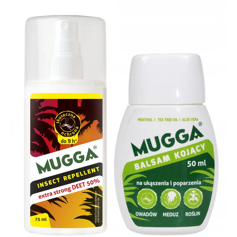 Mugga Strong 50% Deet for mosquitoes ticks + Mugga Balm