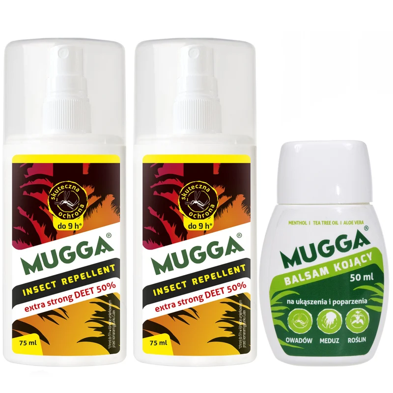 Mugga set 2x Mugga Spray 50% 75ml + Mugga soothing lotion 50ml