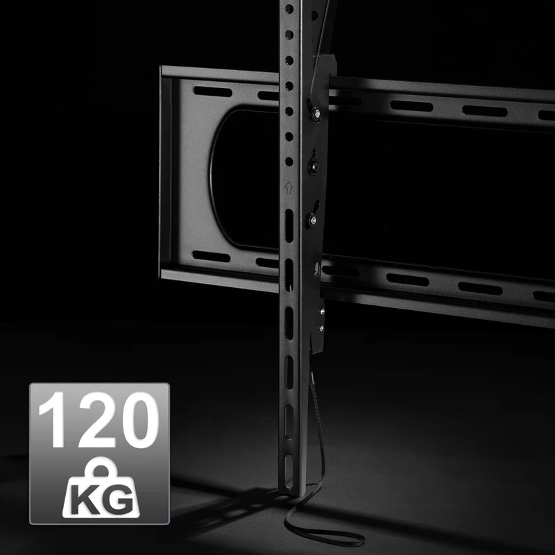 Maclean TV MC-750N Heavy Duty TV Wall Mount Bracket max. 120kg Flat Slim Tilting VESA 900x600 60-120" Black