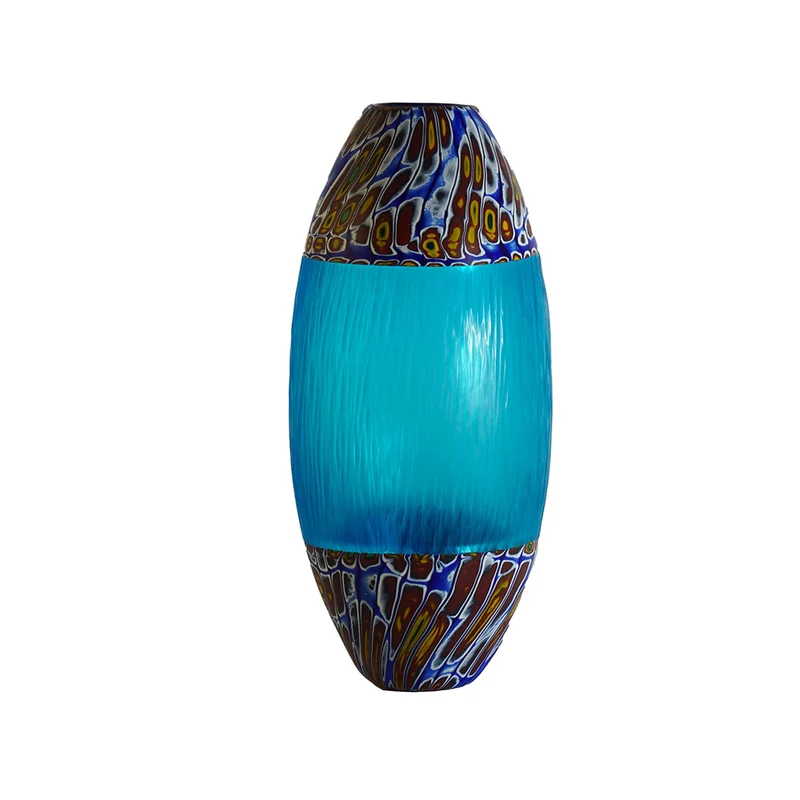 Blown Glass and Murrine Vase BORA002 Unique Piece