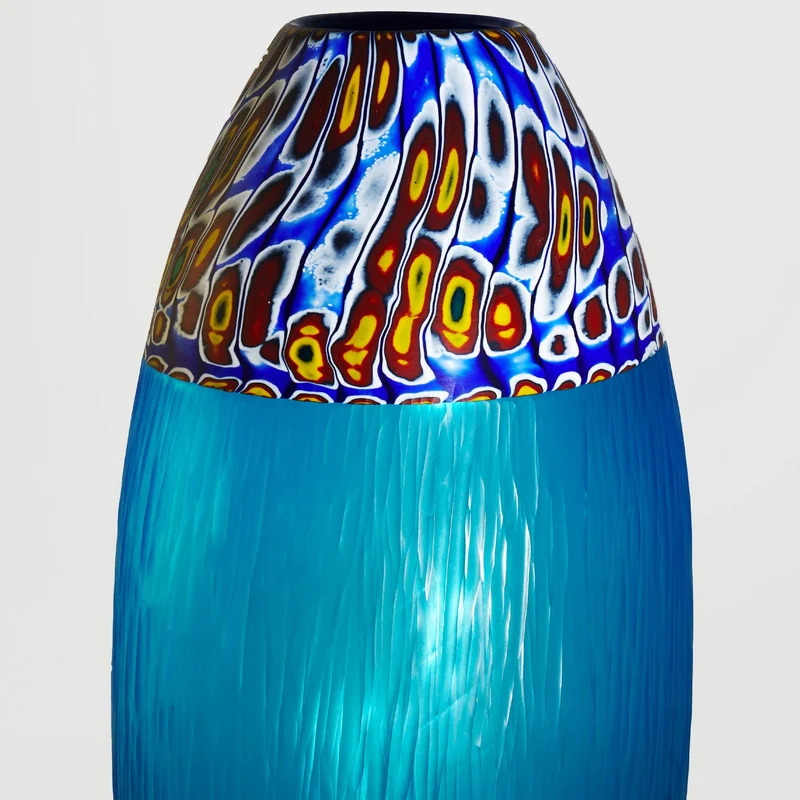 Blown Glass and Murrine Vase BORA002 Unique Piece