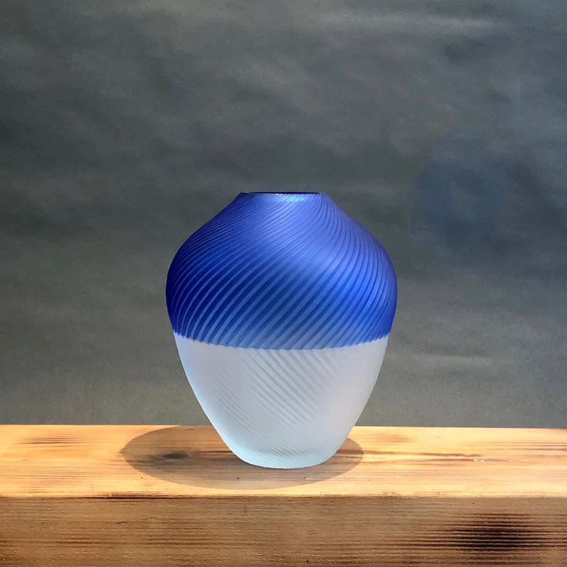 Blown Glass Vase ANEMONE BASSO Unique Piece