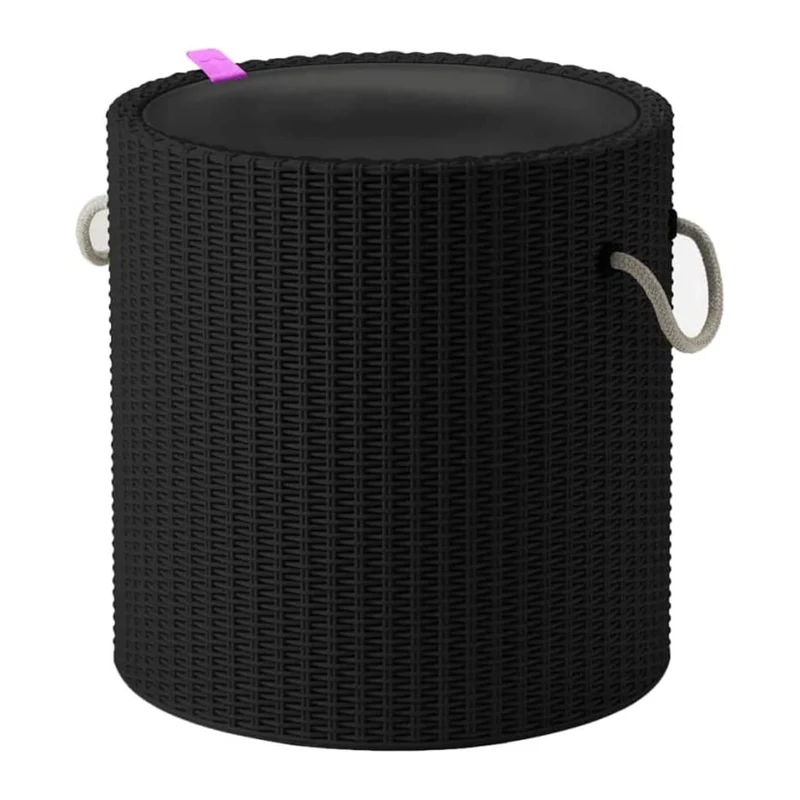 Keter Cool Stool 2in1 Cool Box & Stool Outdoor Garden Seat Side Table Drink Cooler with Sitting Option Antrhacite Black Graphite
