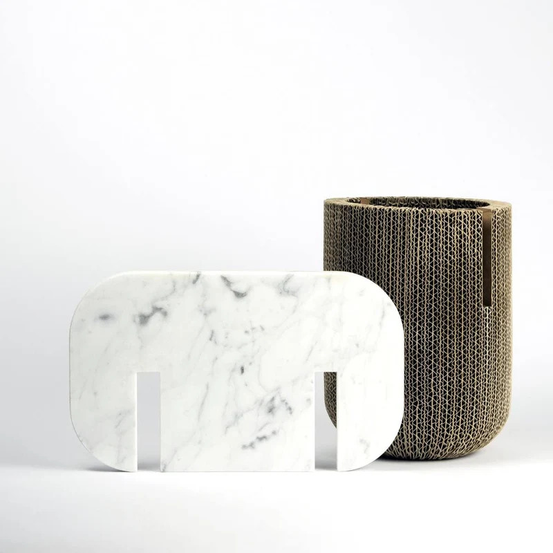 Cardboard & Marble Vase CONFINANTI Large