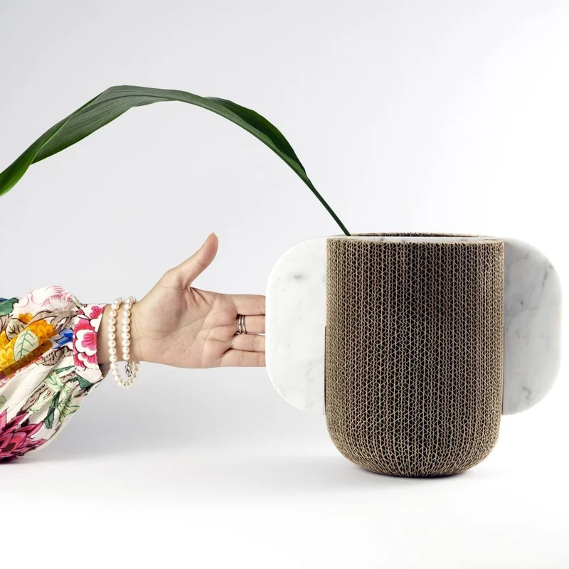 Cardboard & Marble Vase CONFINANTI Large