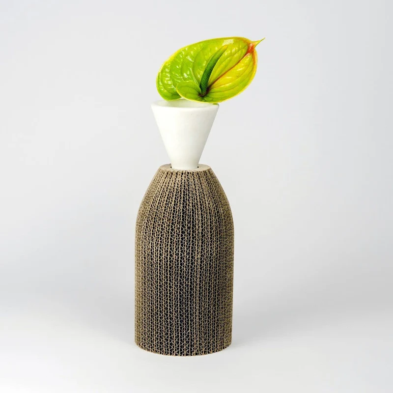 Cardboard & Marble Vase AVVOLTI Small
