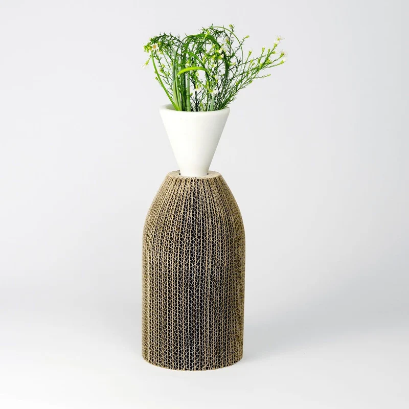 Cardboard & Marble Vase AVVOLTI Small