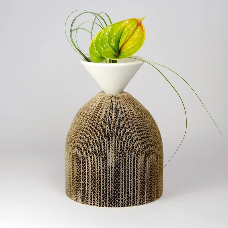Cardboard & Marble Vase AVVOLTI Large