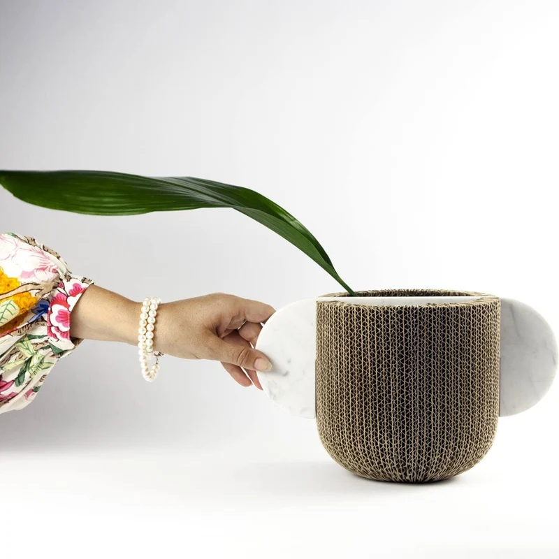 Cardboard & Marble Vase CONFINANTI Small