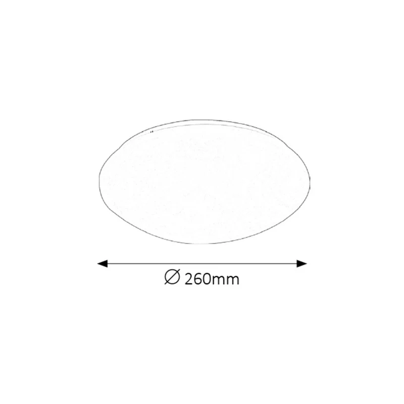 Rabalux Lucas LED Ceiling Lamp Round Natural White Light Metal 12W IP44