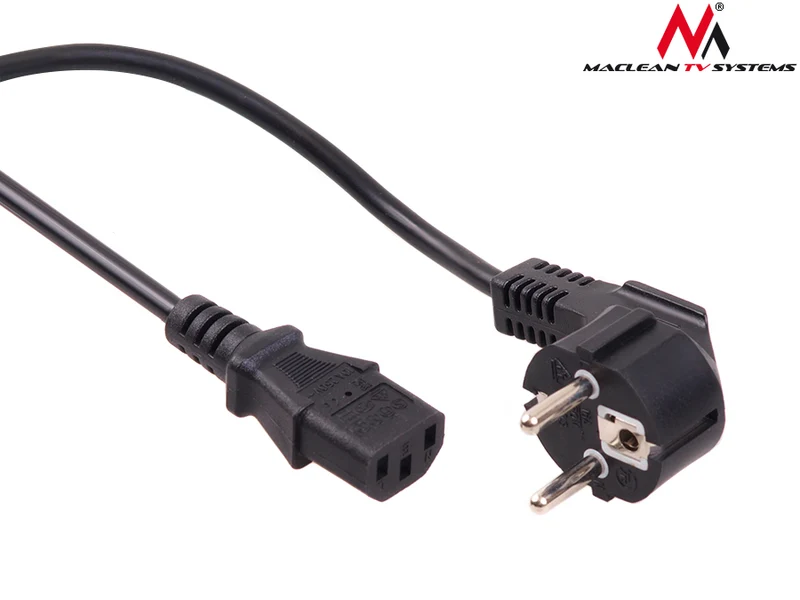 Maclean MCTV-801 Power cable 3pin EU plug length 5m