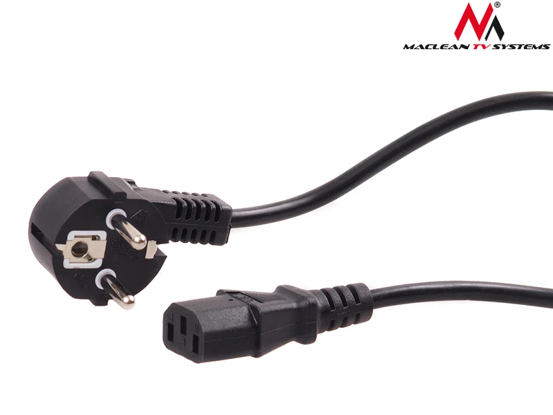 Maclean MCTV-801 Power cable 3pin EU plug length 5m