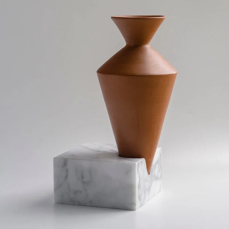 Terracotta Vase TRASCORSO Tall