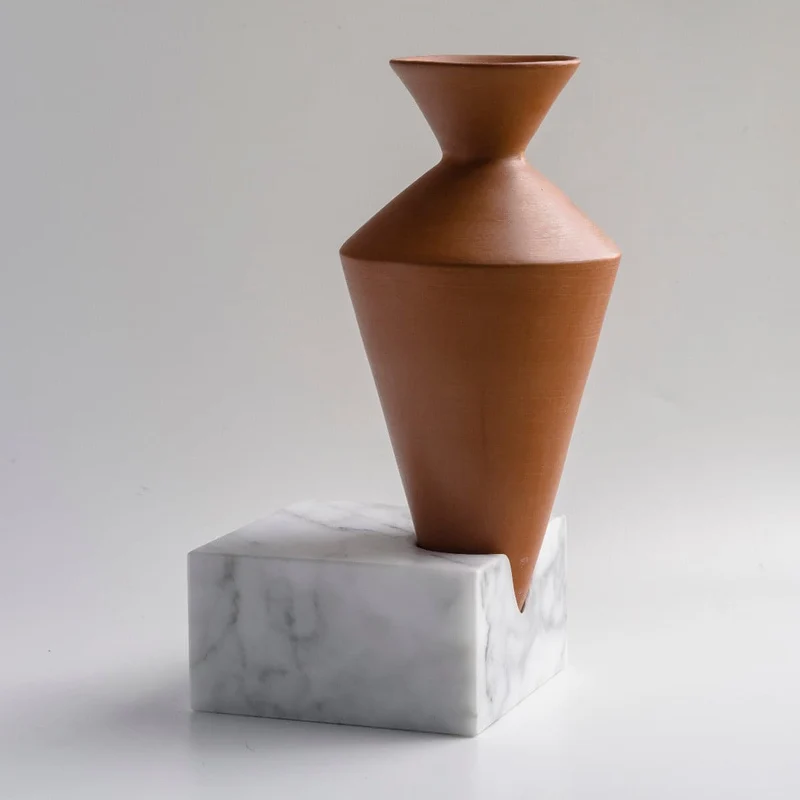 Terracotta Vase TRASCORSO Tall