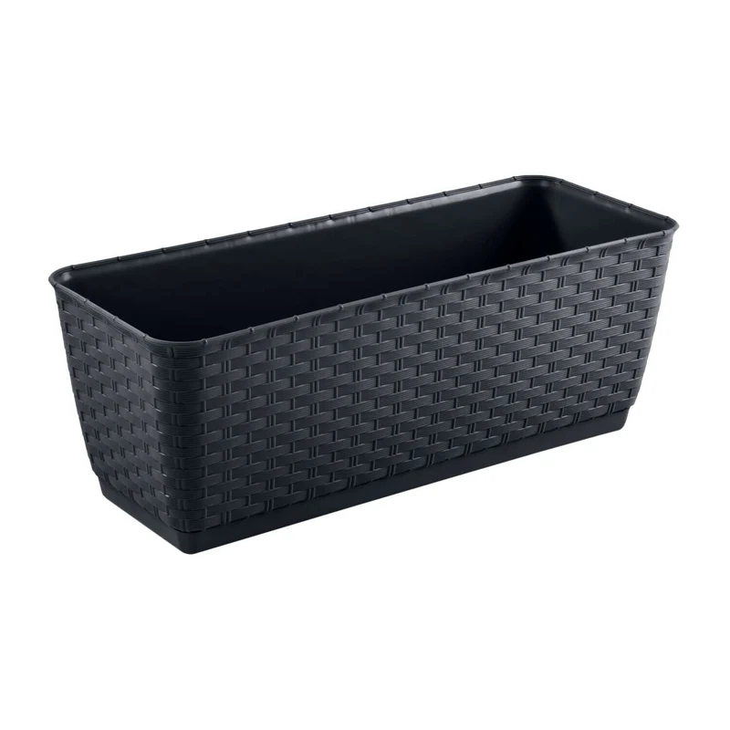 Prosperplast DRL400PW-S433Rectangular flowerpot with hooks Prosperplast Ratolla PW anthracite Rectangular