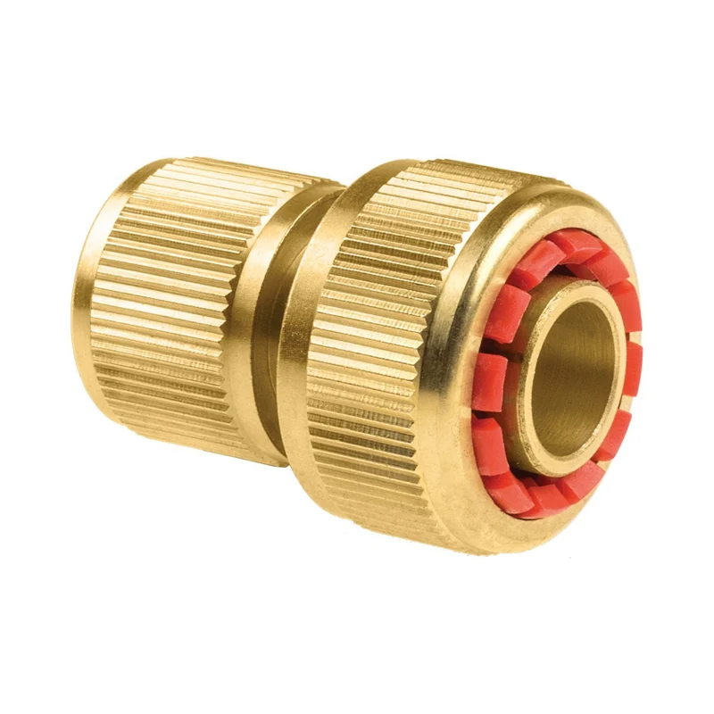 Cellfast Brass 52-825 Quick Connector 3/4" Brass Hose Pipe Watering Connector Water Flow Stop Heavy Duty