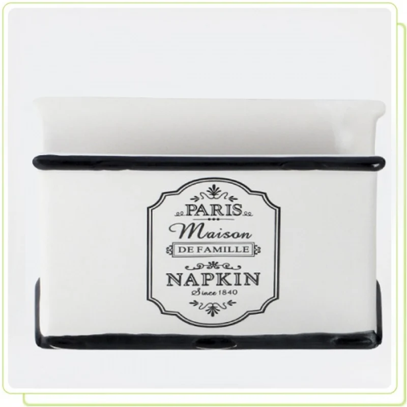 Ceramic Napkin Holder Stand Dispenser Decorative Table Kitchen Dining Room
