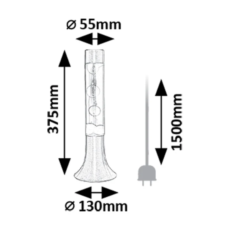 Rabalux LED lava lamp, power 25W, 3000 K, orange, Poppilol