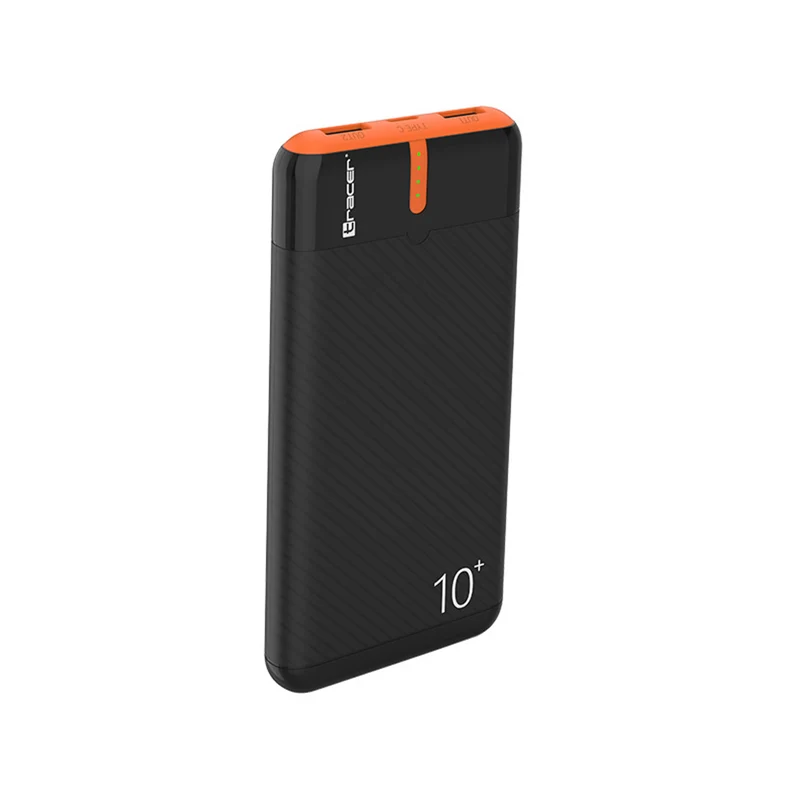 Tracer Powerbank, 10000 mAh, black and orange, USB C, 2A, EnerGo