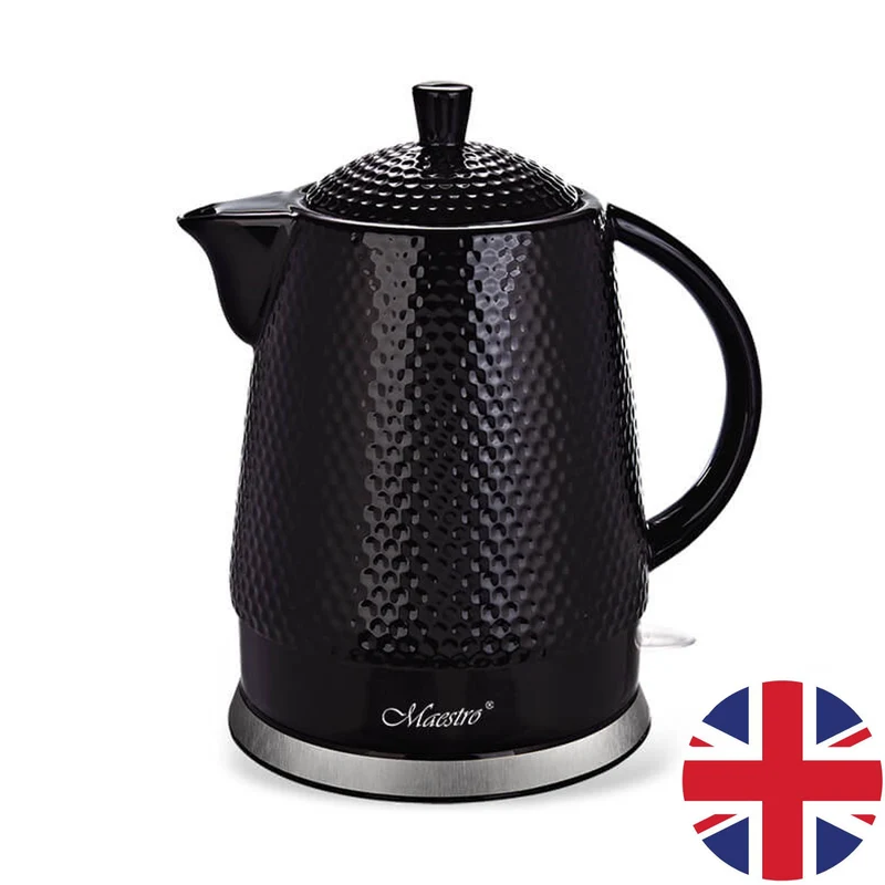 Maestro ceramic kettle, capacity 1.5l, 1500W, black, MR069 UK plug