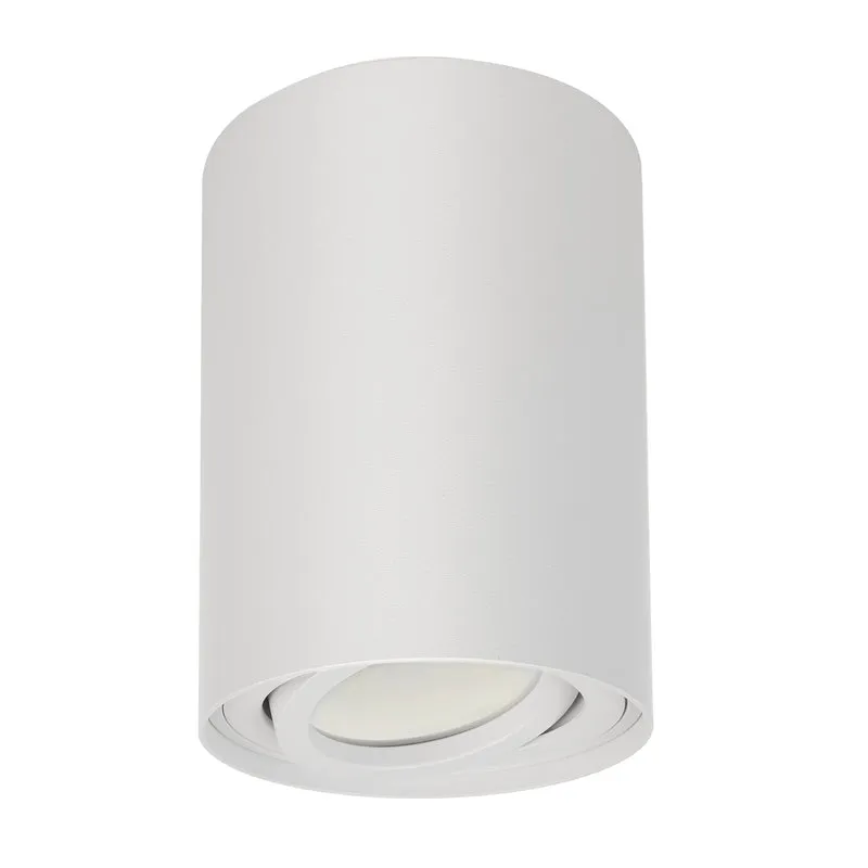 Maclean round plafond white MCE422 + LED bulb GU10 5W 4000K