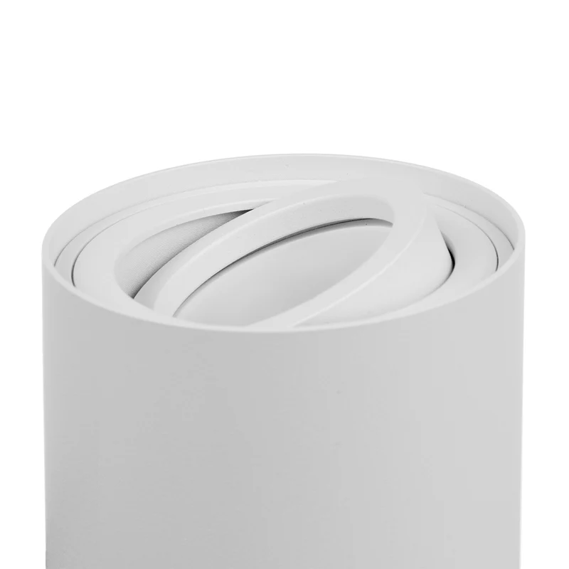 Maclean round plafond white MCE422 + LED bulb GU10 5W 4000K