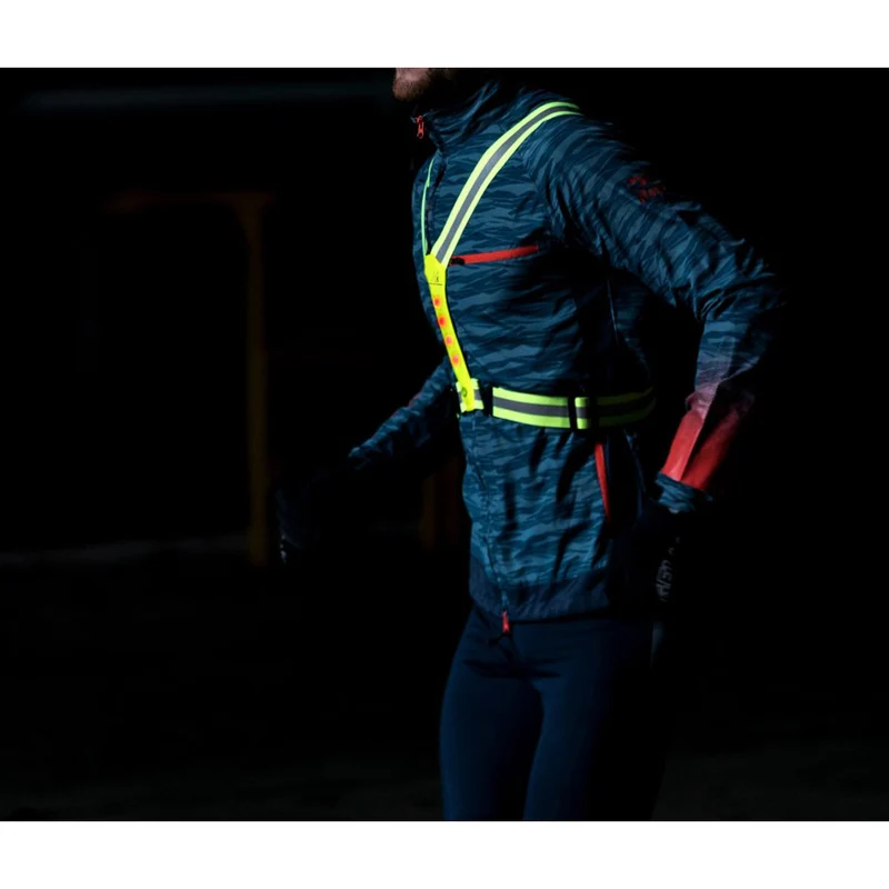 Maclean MCE425 High Visibility Vest Reflector LED 360 ° Waterproof Reflective Safety Reflective Stripes 2X 4 LED