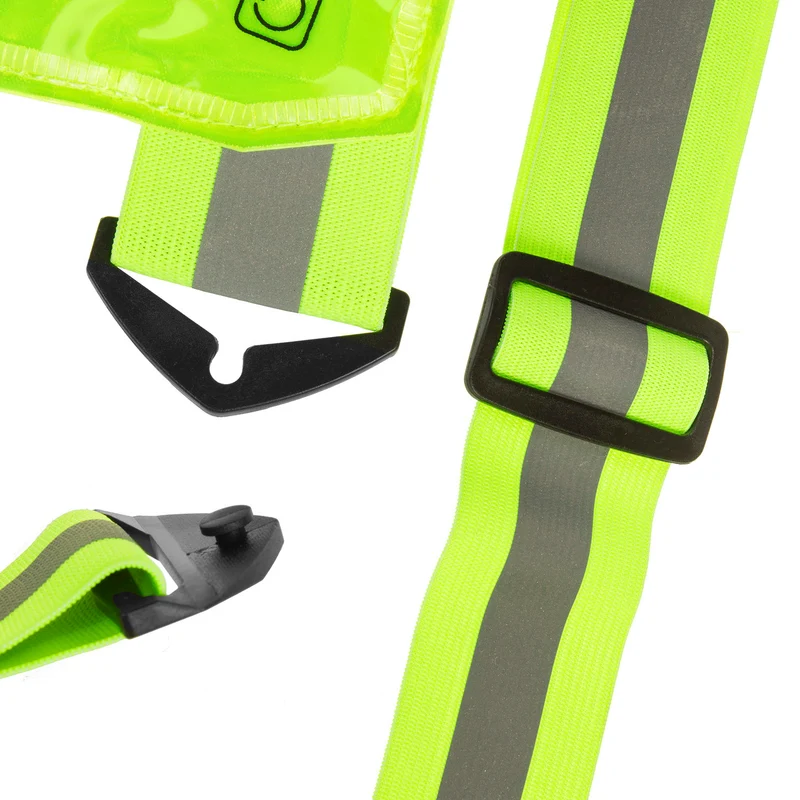Maclean MCE425 High Visibility Vest Reflector LED 360 ° Waterproof Reflective Safety Reflective Stripes 2X 4 LED