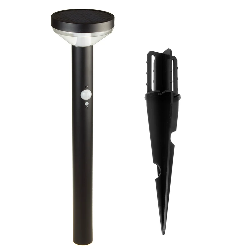 Maclean Solar LED Light, with sensor, 3 modes, plug-in, Li-ion 18650, IP44, 3.7V, 1200 mAh, Black, MCE465 B, 6 pieces