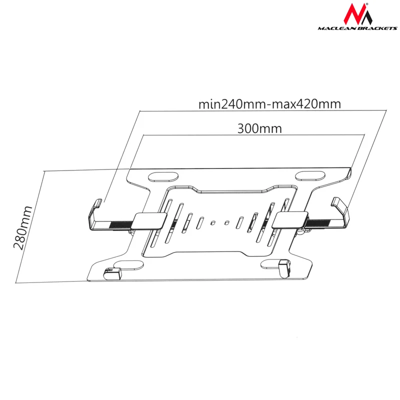 Maclean MC-906 swivel desk laptop holder
