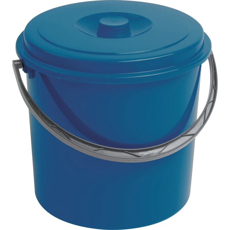 Curver 03207 Bucket with Lid & Handle 12L Multipurpose Home Storage Fishing Garden Cleaning Lidded