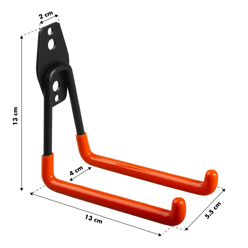 Maclean Wall Mount / Hanger for the Garage, for tires, gardening tools, ladders, hoses, and bicycles, max. load 50 kg, MC-443, 3 pieces