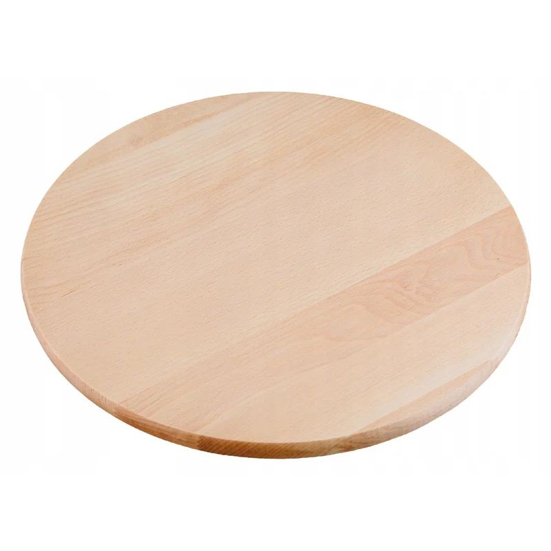 Practic rotating board, for serving snacks and pizza, beech wood, 40 cm diameter, 20090700