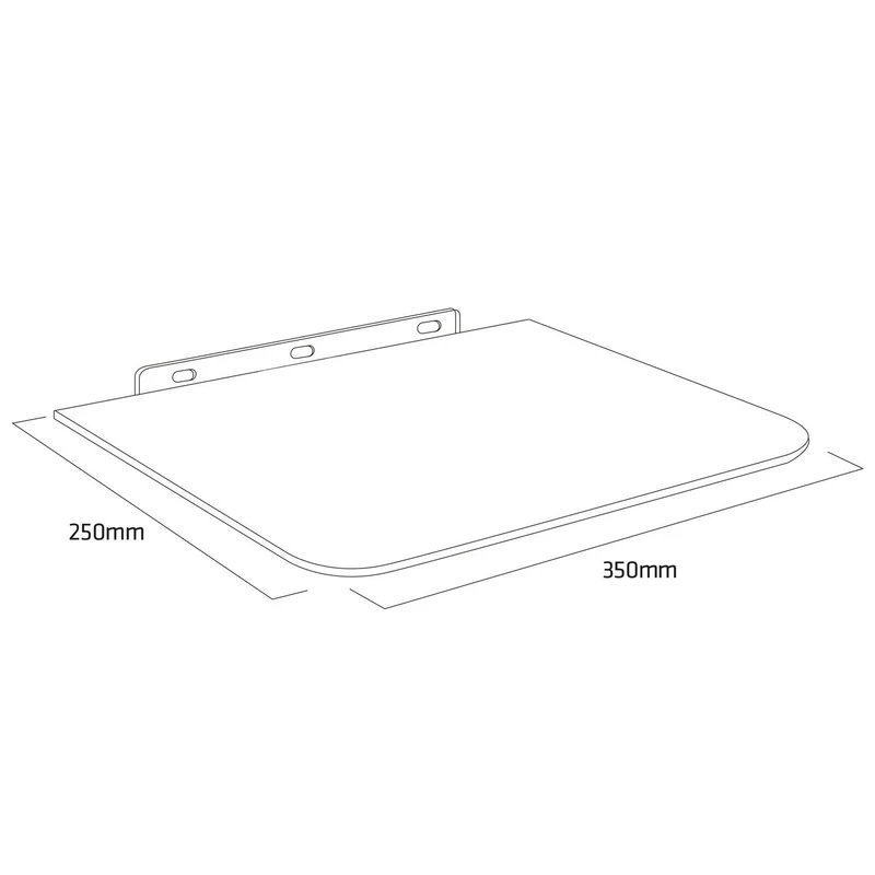 Maclean - MC-738 - A single shelf for DVD up to 10kg 350 x 250mm Black
