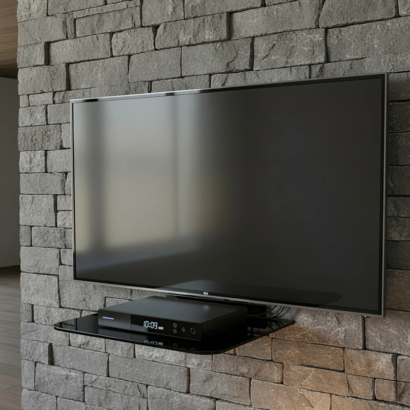 Maclean - MC-738 - A single shelf for DVD up to 10kg 350 x 250mm Black