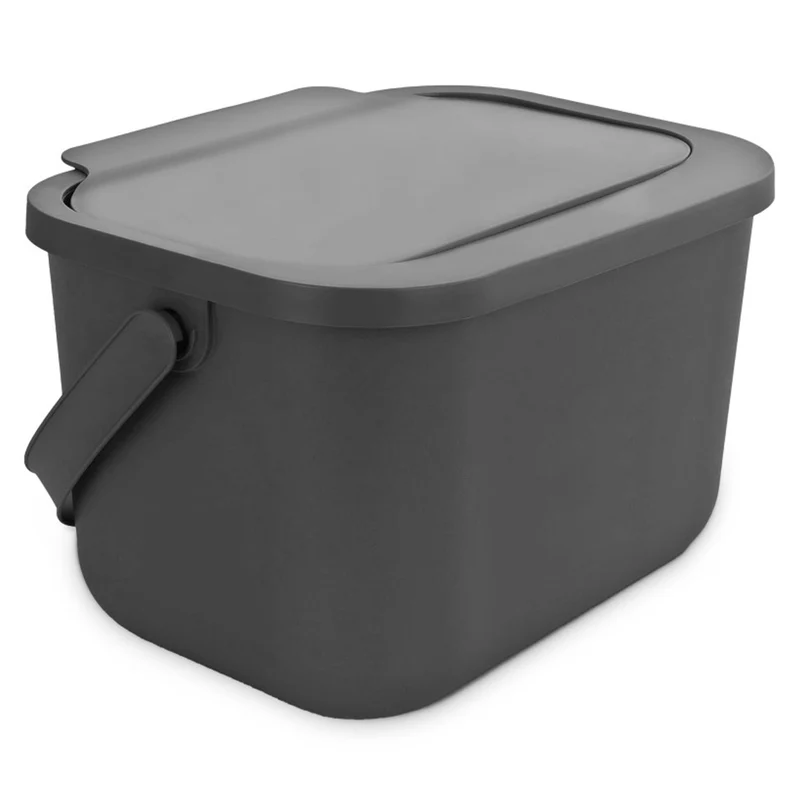 Practic 6L Bio Waste Disposal Bin - Mini Home Composter with Carbon Filter Compost Bin Can Lidded with Handle