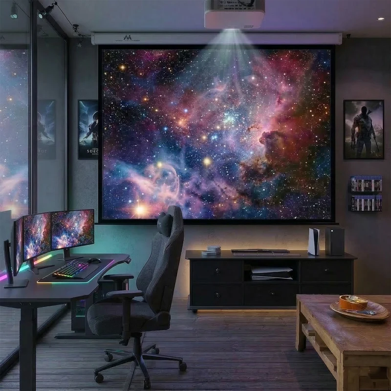 Wall Ceiling video Projector Screen 3D HD Cinema - 200x150 4: 3