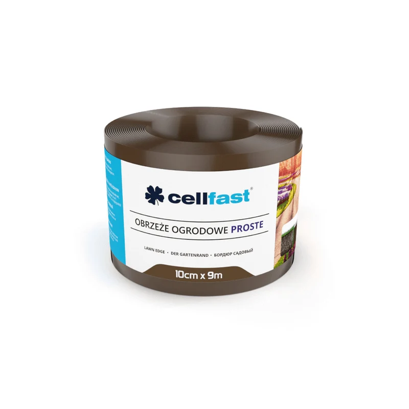 Cellfast 30-211H Lawn Garden Edge Border Straight Roll 10cm x 9m Brown