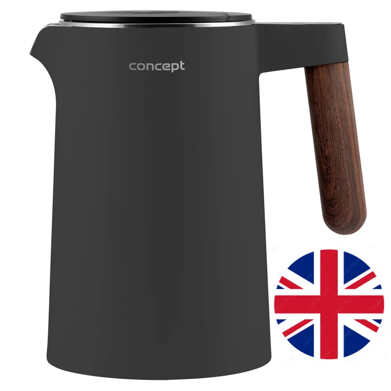 Concept Norwood RK3305 Stainless Steel Kettle Temperature Control Keep Warm 1.5L 1850-2200W Dark Grey