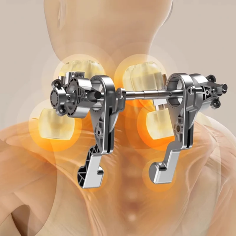 Shoulder and neck massager. Shiatsu, 5D imitation hands, 6 massage heads, 3 modes, 3 speeds, Cordless, USB-C charging port NECK & SHOULDERS MASSAGER